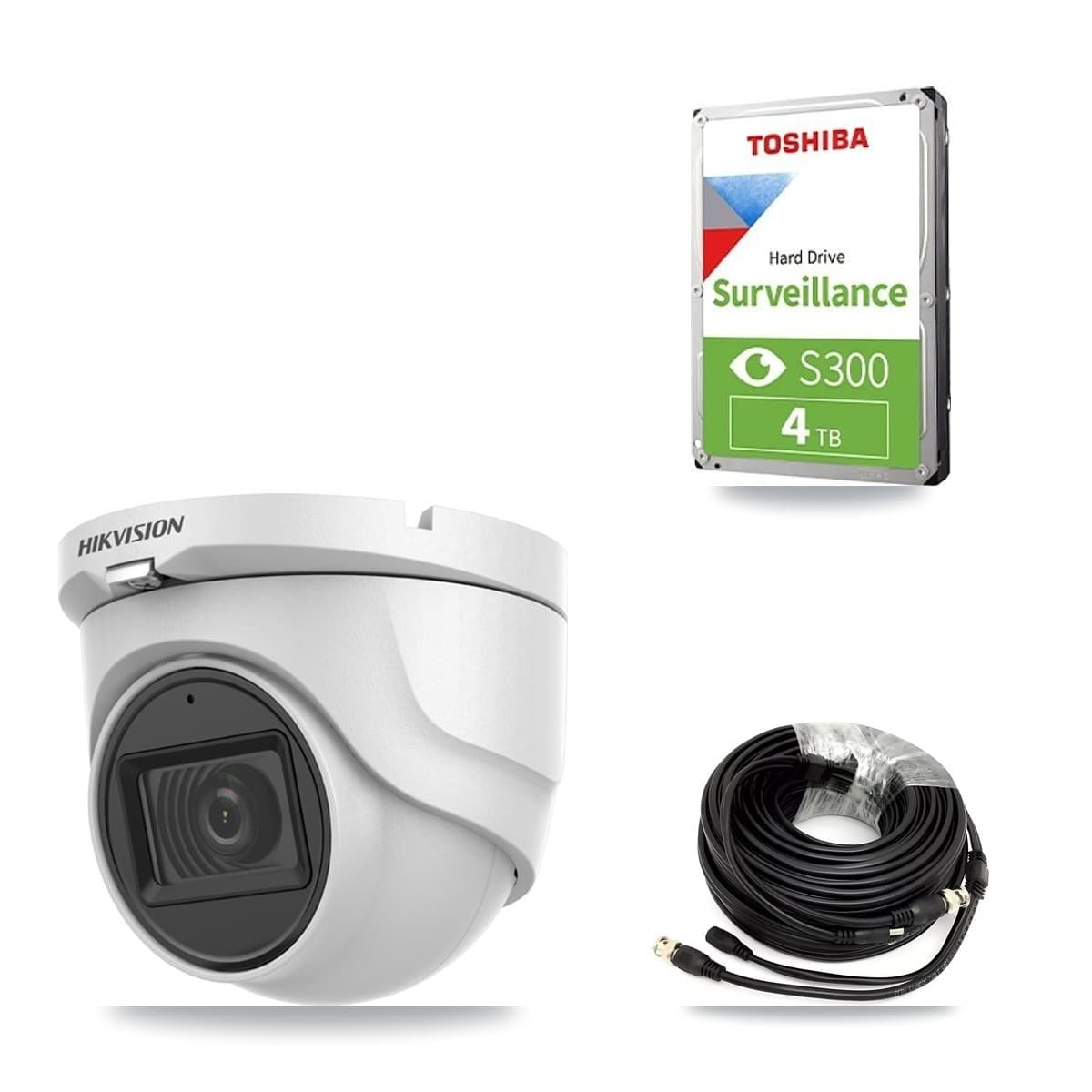 Hikvision & Prolux 8-Channel 5MP CCTV Kit — 3 Turret Cameras + 4TB Recording (PXD-5208AN Recorder)