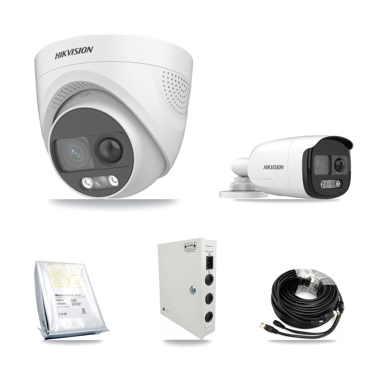 Hikvision 32-Channel 5MP CCTV Kit — 8 DS-2CE12KF3T Bullet + 16 DS-2CE72KF3T Turret Cameras + 4× 8TB Recording - Image 1