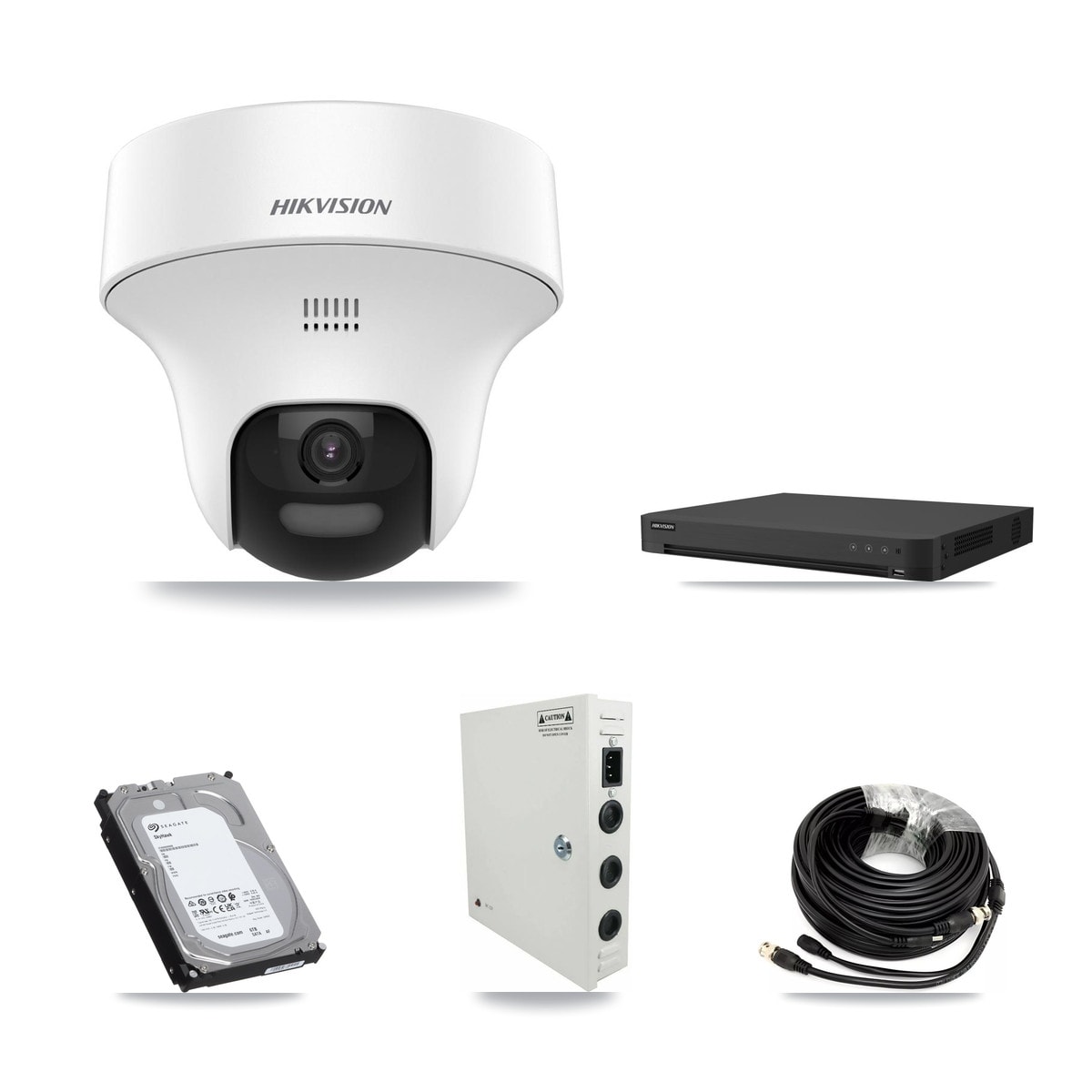 Hikvision 16-Channel 5MP CCTV Kit — 13 DS-2CE70K0T Turret Cameras + 6TB Recording (IDS-7216HUHI Recorder) - Image 1