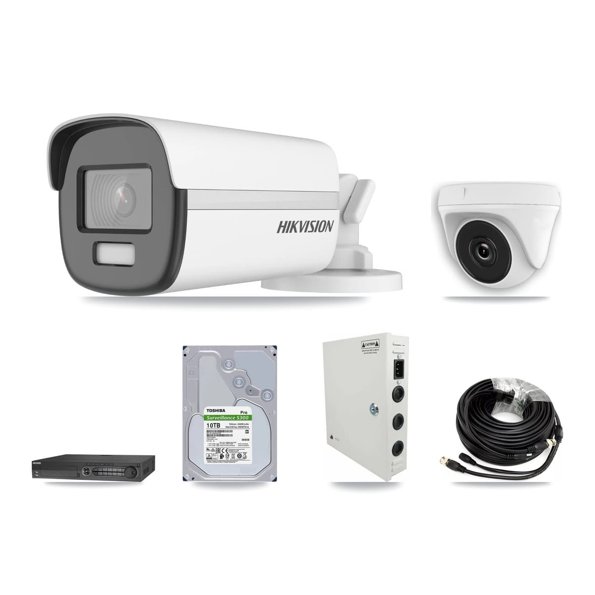 Hikvision 32-Channel 2MP – 4K CCTV Kit — 9 4K Bullet + 9 2MP Dome Cameras + 3× 10TB Recording - Image 1