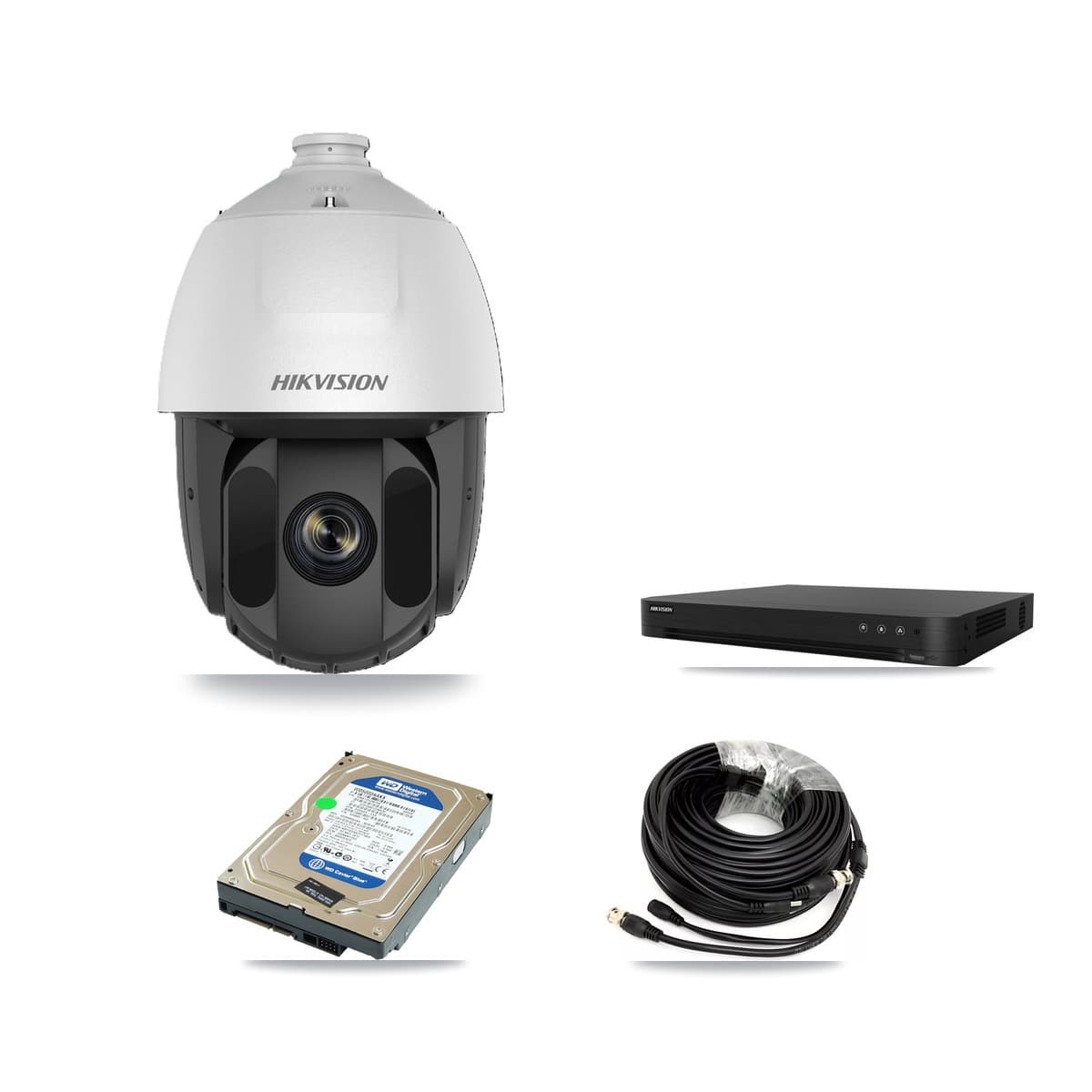 Hikvision 16-Channel 2MP CCTV Kit — 1 DS-2AE5225TI PTZ Camera + 500GB Recording (DS-7216HGHI Recorder)