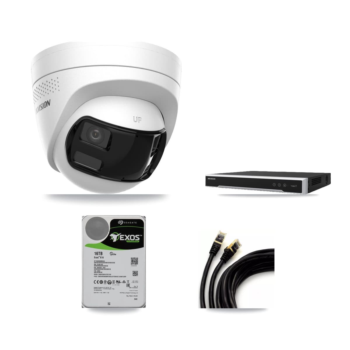 Hikvision 8-Channel 4K CCTV Kit — 6 Turret Cameras + 16TB Recording