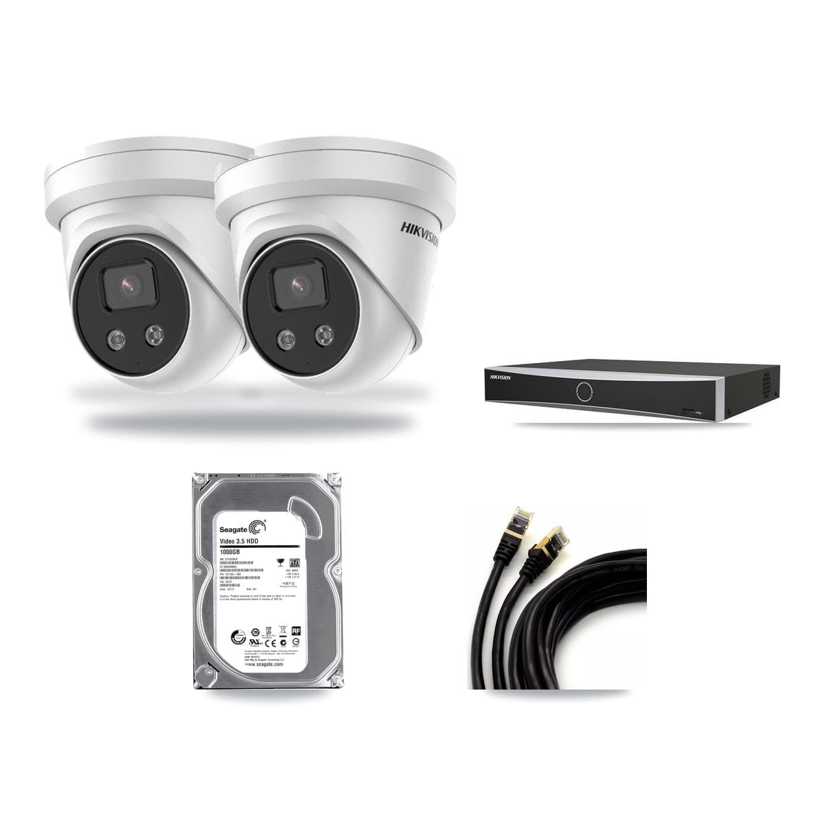 Hikvision 4-Channel 5MP CCTV Kit — 2 Turret Cameras + 1TB Recording - Image 1