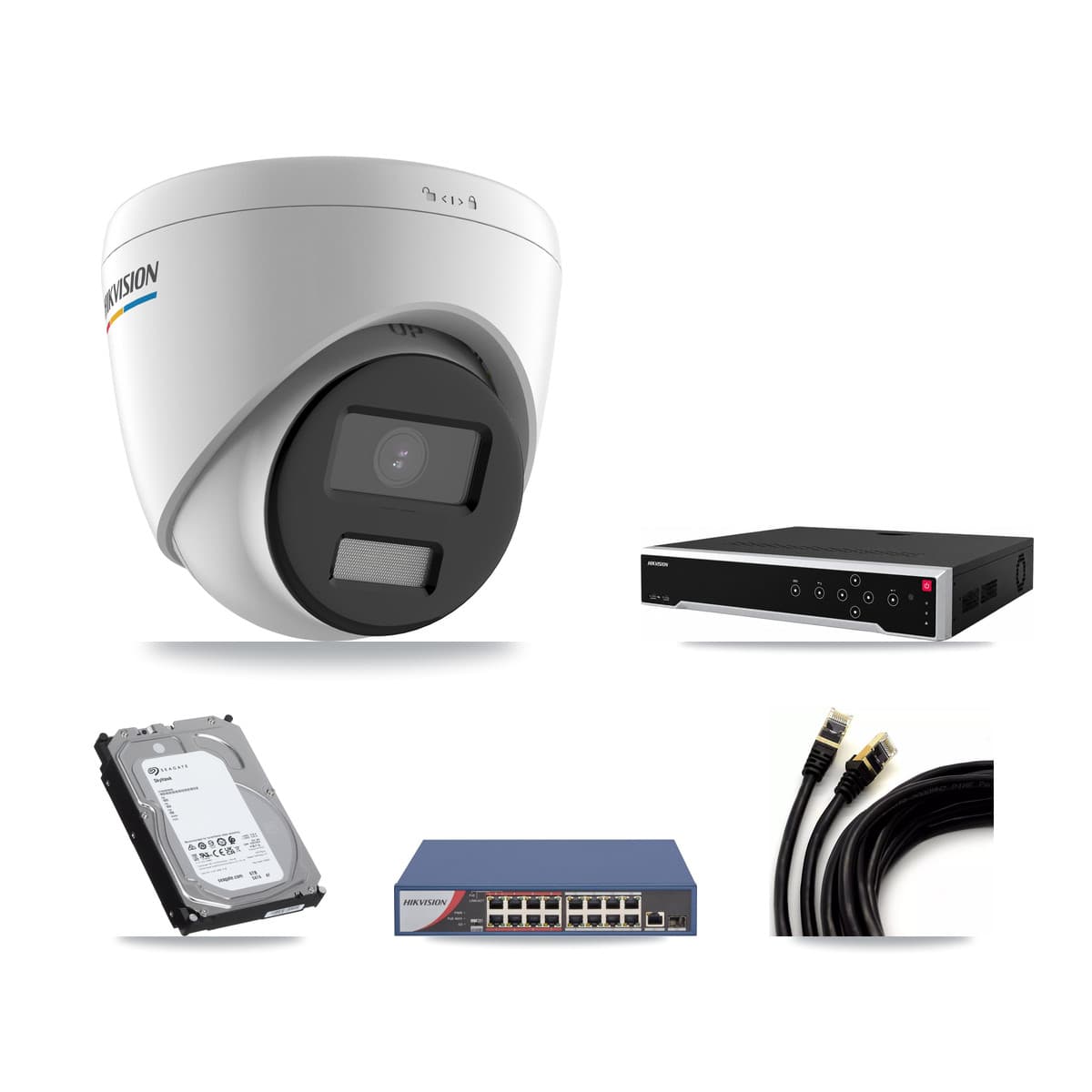 Hikvision 32-Channel 2MP CCTV Kit — 32 Turret Cameras + 3× 6TB Recording