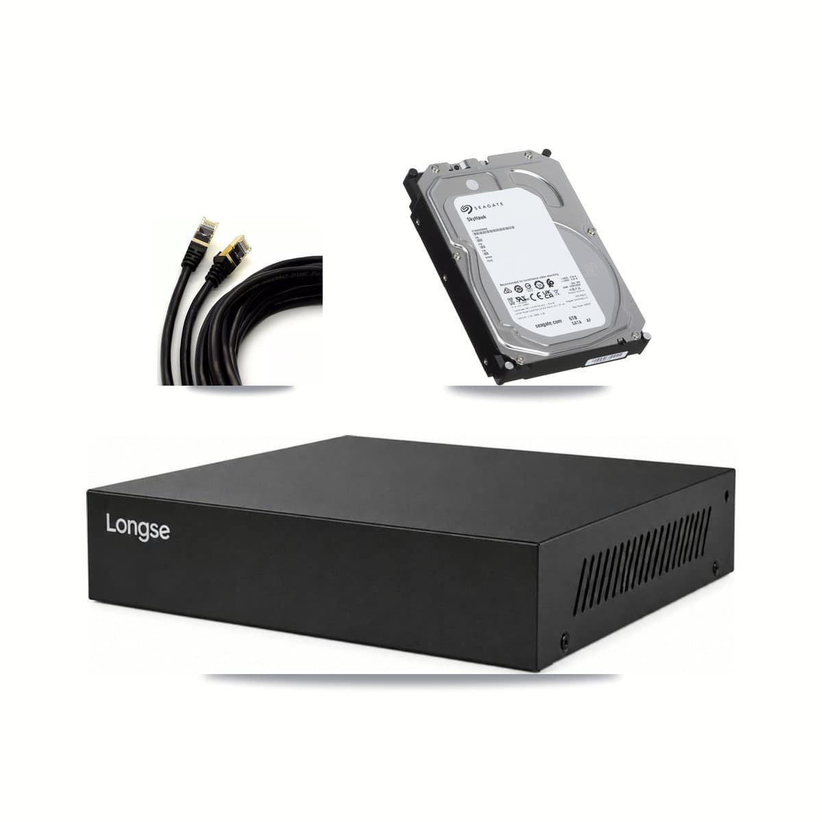 Longse 8-channel CCTV kit: 8 cameras (8× 5MP Dome), 6TB hard drive