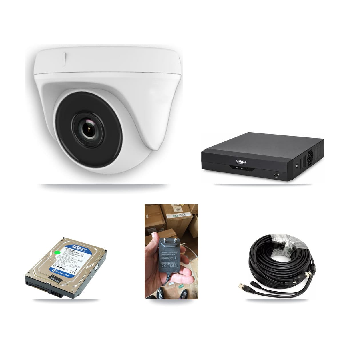 Dahua 4-Channel 2MP CCTV Kit — 1 Dome Camera + 500GB Recording