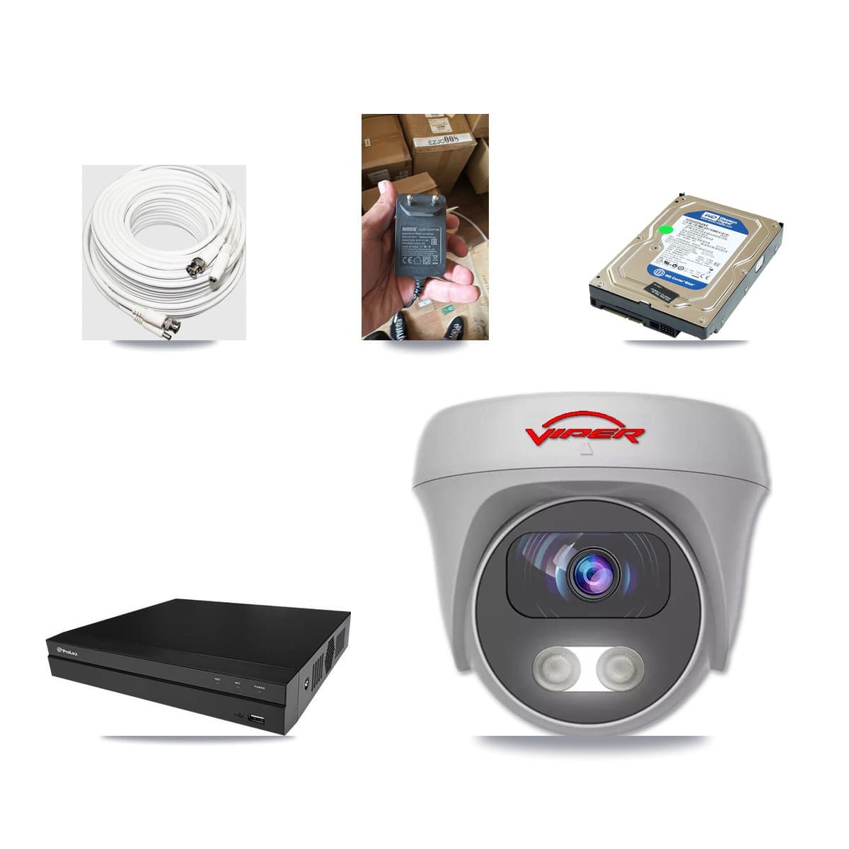 Prolux 8-channel CCTV kit: 1 camera (1× 5MP Camera), 500GB hard drive