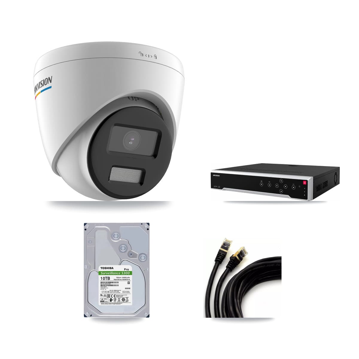 Hikvision 32-Channel 2MP CCTV Kit — 14 Turret Cameras + 10TB Recording