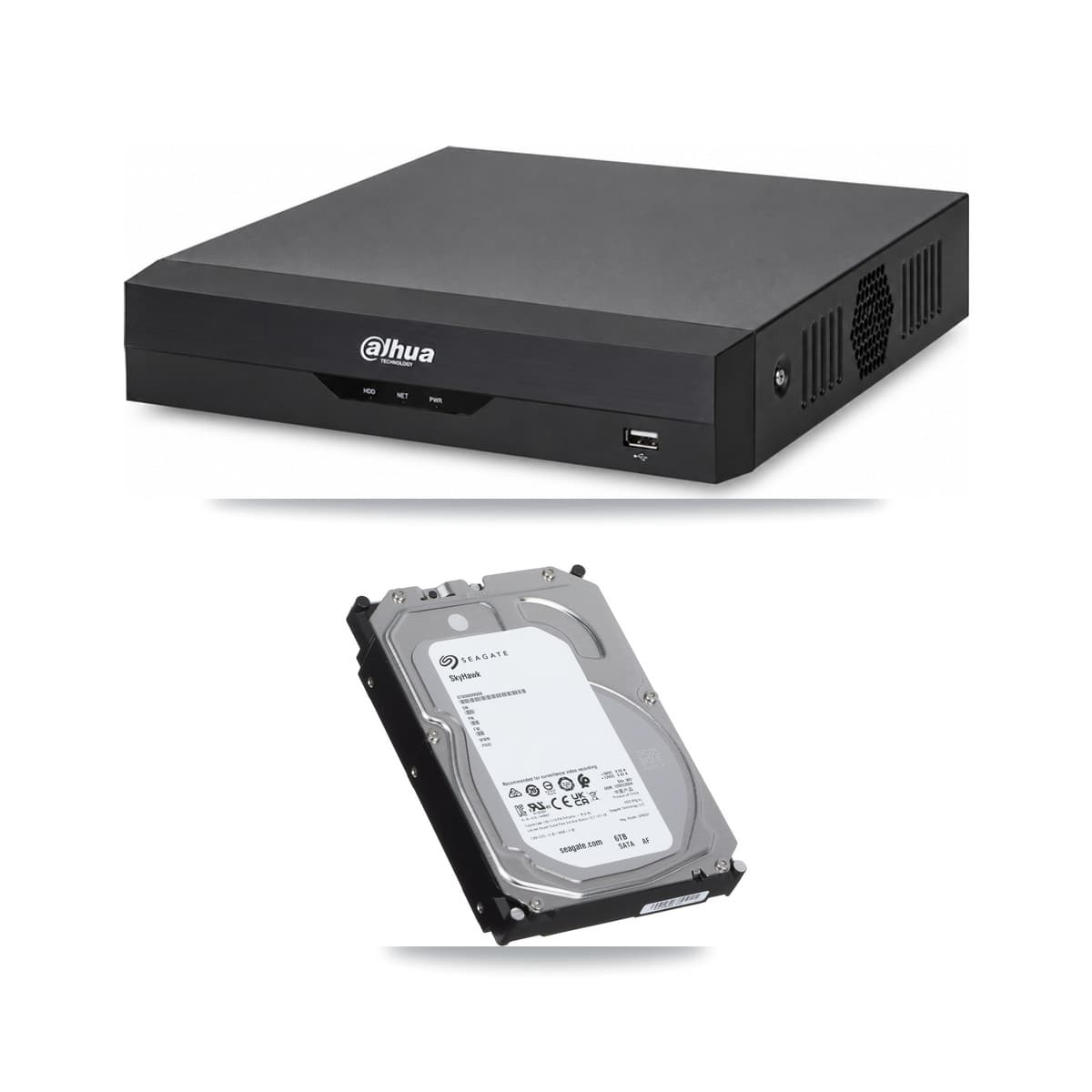 Dahua 4-channel DVR recorder with 6TB hard drive