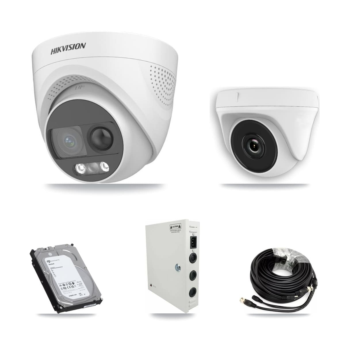 Hikvision 32-Channel 2MP – 5MP CCTV Kit — 15 DS-2CE72KF3T 5MP Turret + 1 White HDT-2MP-N20W 2MP Dome Cameras + 3× 6TB Recording (IDS-7332HUHI Recorder)
