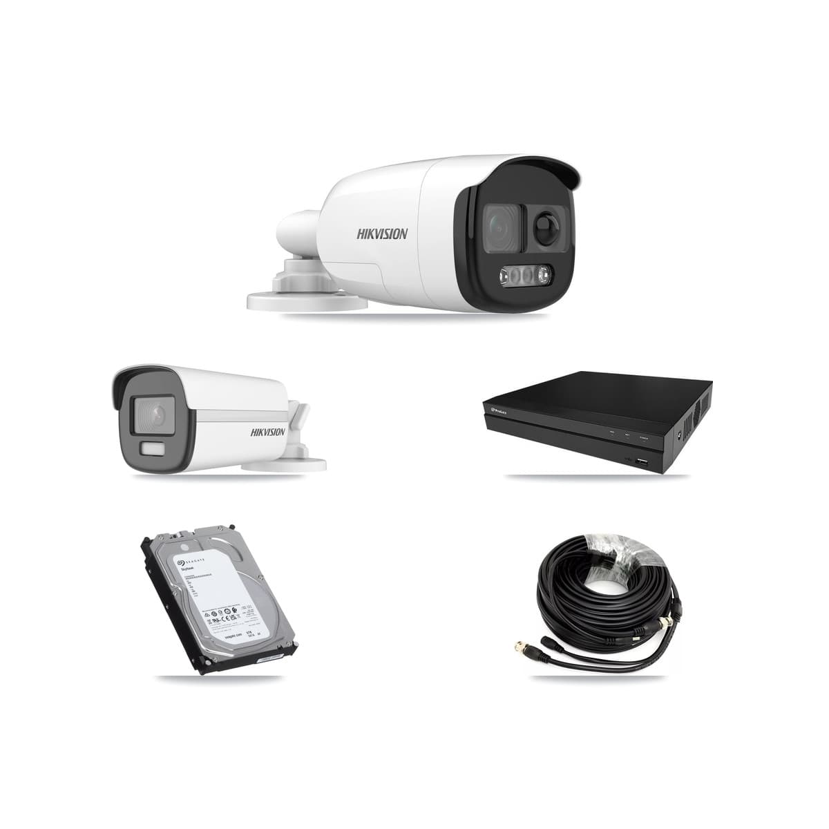 Hikvision & Prolux 8-Channel 5MP – 4K CCTV Kit — 3 5MP + 3 4K Bullet Cameras + 2× 6TB Recording