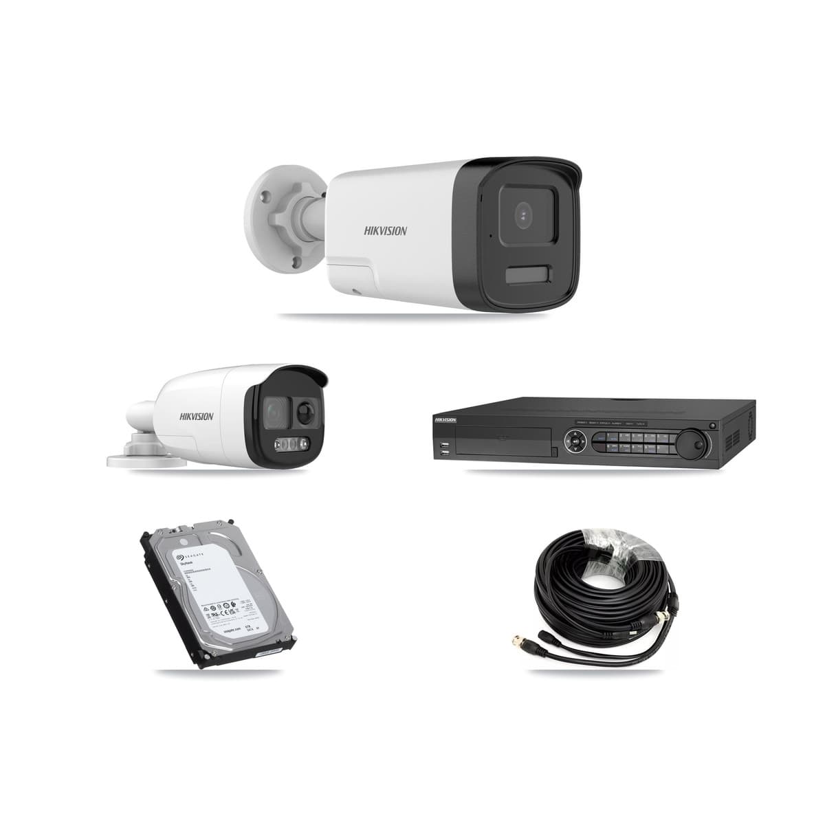 Hikvision 32-Channel 5MP CCTV Kit — 1 DS-2CE12KF3T + 4 DS-2CE17K0T Bullet Cameras + 6TB Recording (DS-7332HQHI Recorder)