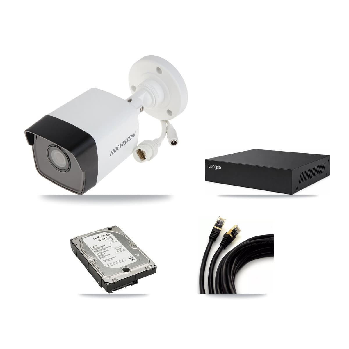 Hikvision & Longse 8-Channel 5MP CCTV Kit — 4 Bullet Cameras + 5TB Recording