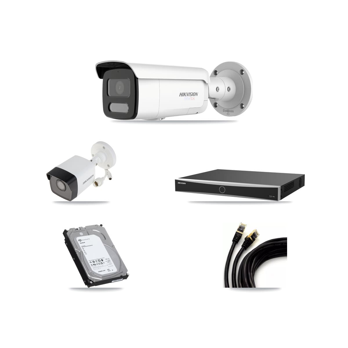 Hikvision 16-Channel 5MP – 4K CCTV Kit — 1 5MP + 2 4K Bullet Cameras + 6TB Recording