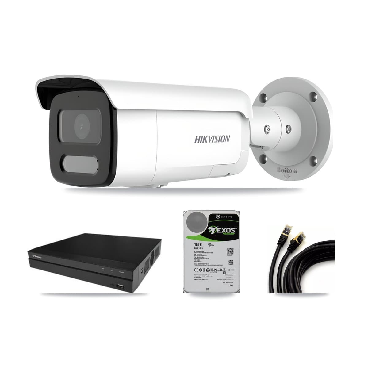 Hikvision & Prolux 16-Channel 4MP CCTV Kit — 13 Bullet Cameras + 16TB Recording