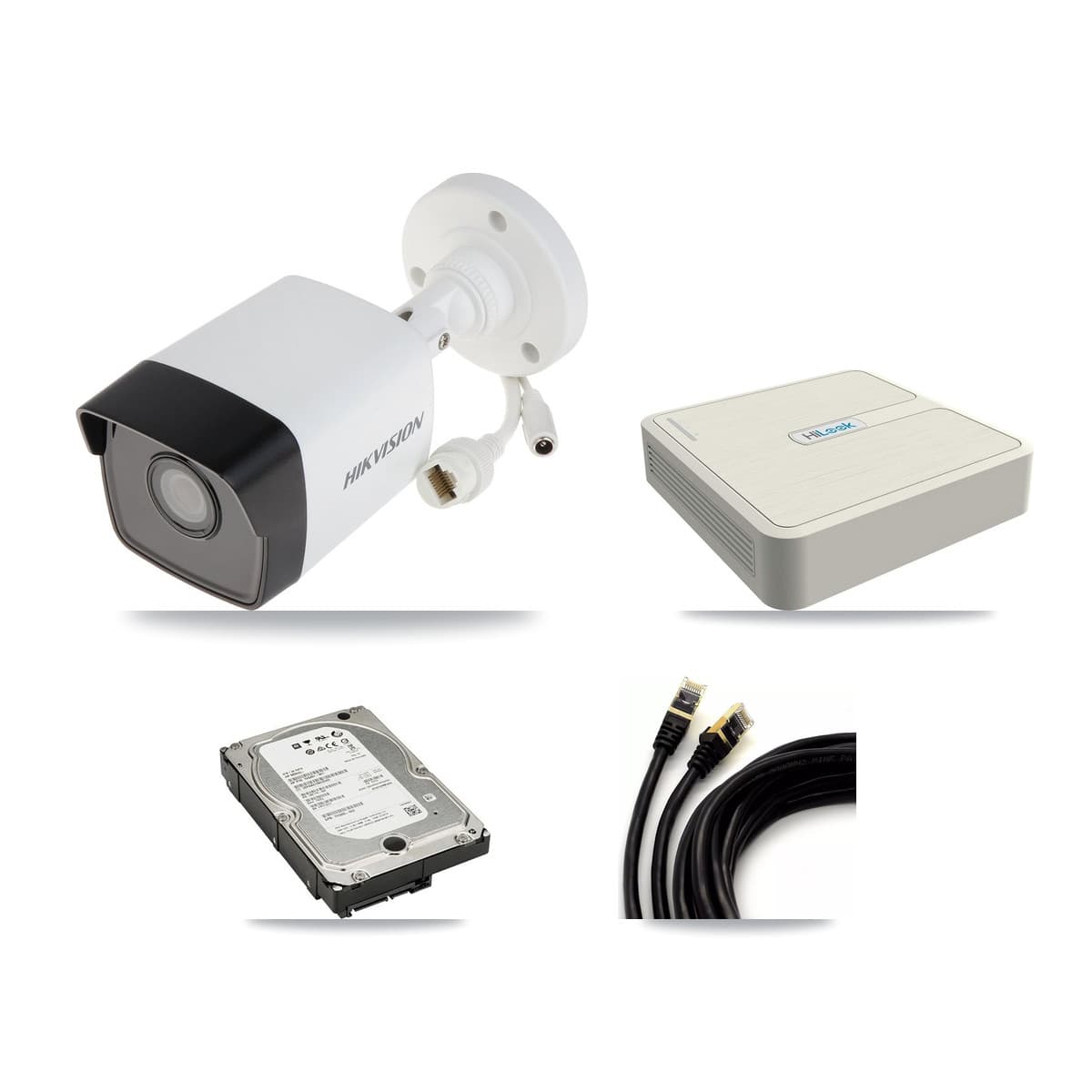 Hikvision & HiLook 8-Channel 5MP CCTV Kit — 3 Bullet + 1 Dome Cameras + 5TB Recording