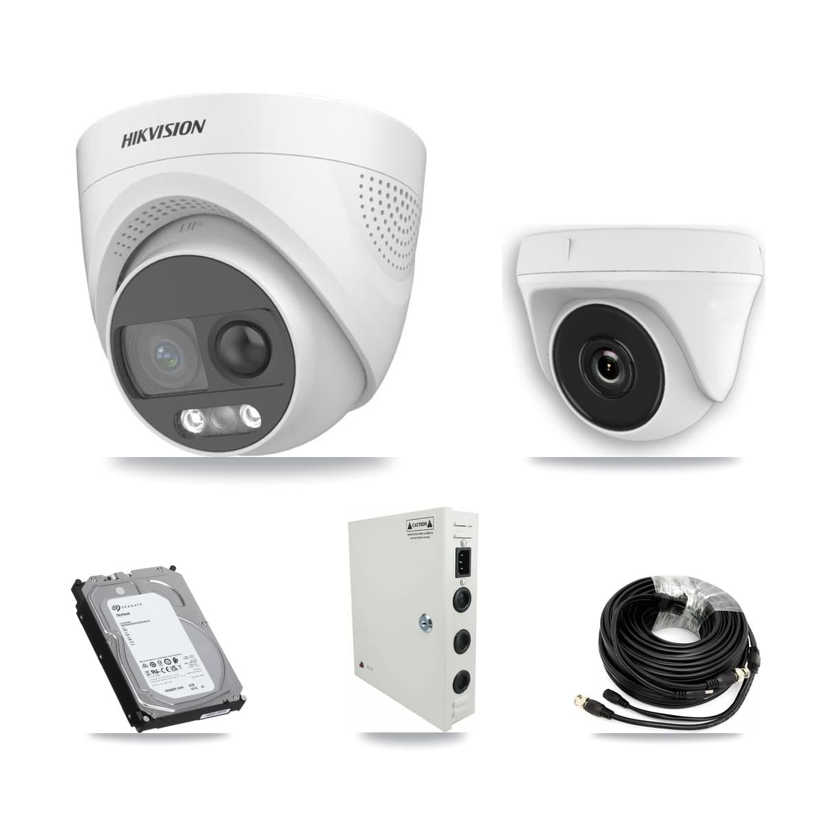 Hikvision 32-Channel 2MP – 5MP CCTV Kit — 15 DS-2CE72KF3T 5MP Turret + 1 White HDT-2MP-N20W 2MP Dome Cameras + 3× 6TB Recording (IDS-7332HUHI Recorder)