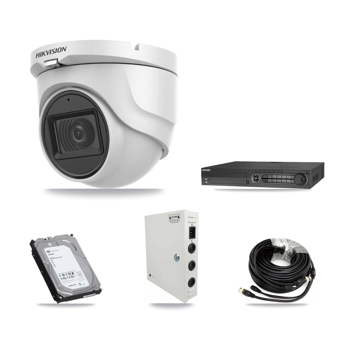 Hikvision 32-Channel 5MP CCTV Kit — 10 DS-2CE76H0T Turret Cameras + 2× 6TB Recording - Image 1