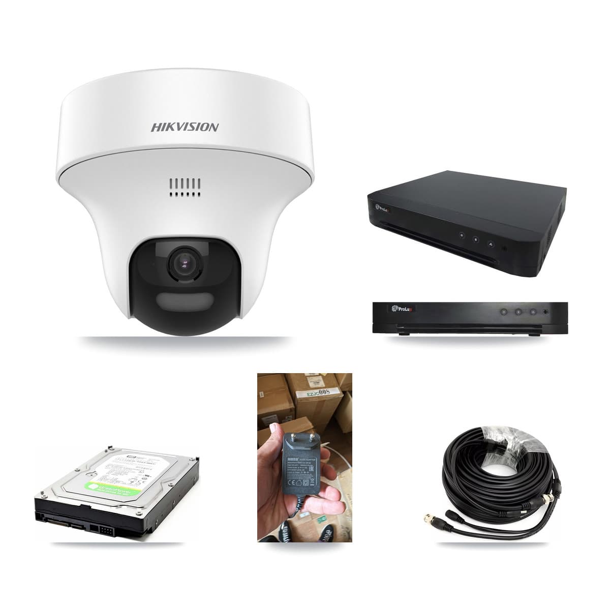 Hikvision & Prolux 16-Channel 5MP CCTV Kit — 1 DS-2CE70K0T Turret Camera + 1TB Recording