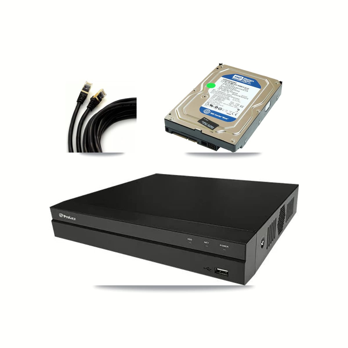 Prolux 8-channel CCTV kit: 1 camera (1× 5MP Dome), 500GB hard drive