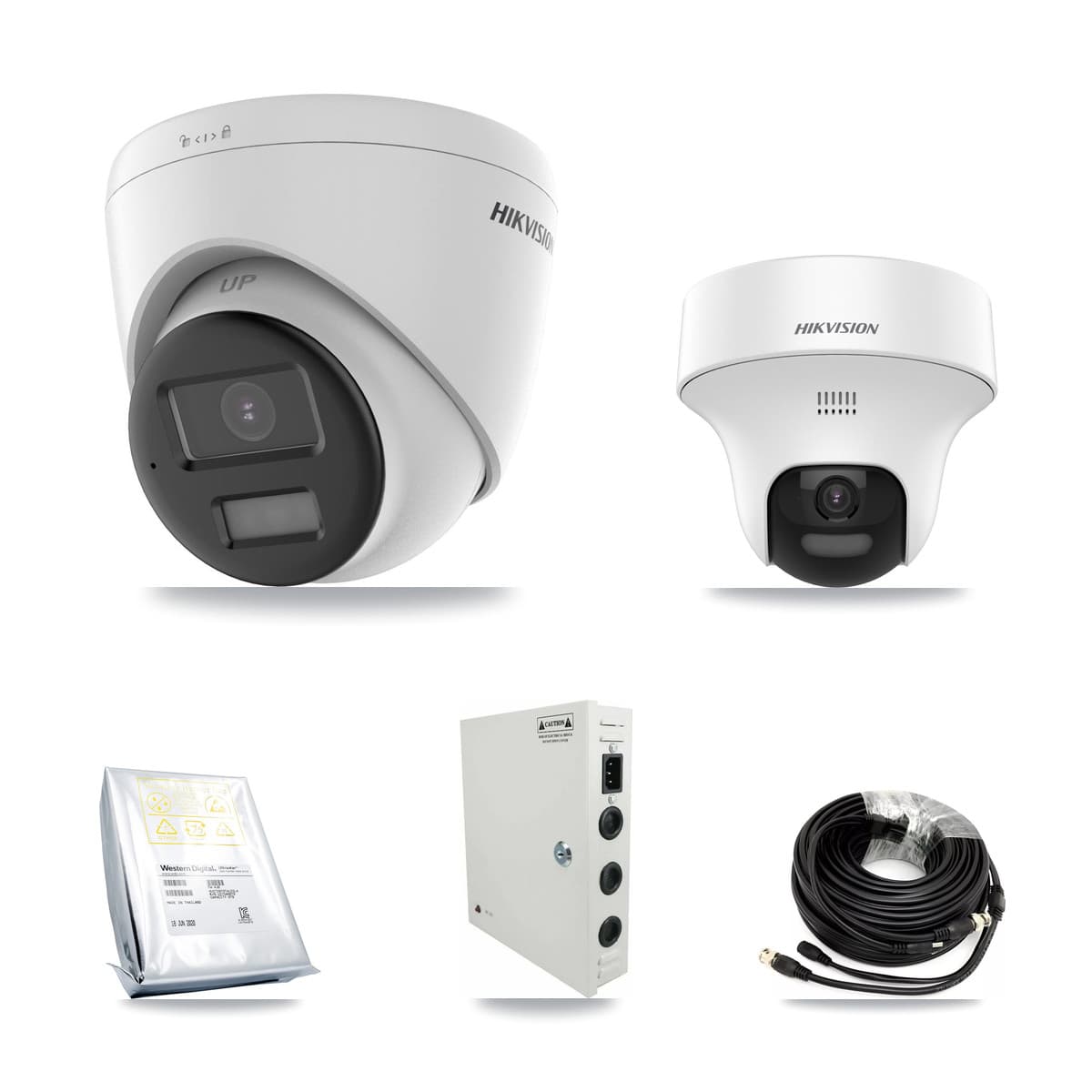 Hikvision 32-Channel 5MP CCTV Kit — 1 DS-2CE70K0T + 23 DS-2CE78K0T Turret Cameras + 4× 8TB Recording