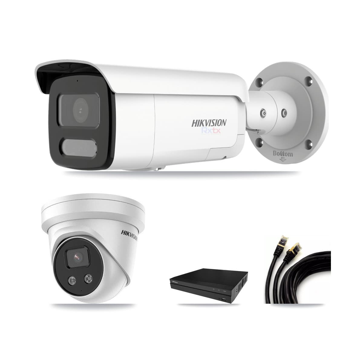Hikvision & Prolux 8-Channel 5MP – 4K CCTV Kit — 2 4K Bullet + 2 5MP Turret Cameras + 8TB Recording