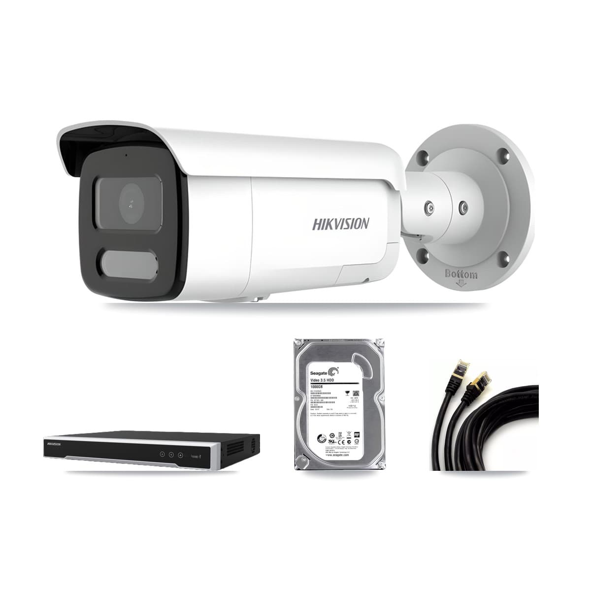 Hikvision 8-Channel 4MP CCTV Kit — 1 Bullet Camera + 1TB Recording (DS-7608NI-M2 Recorder) - Image 1