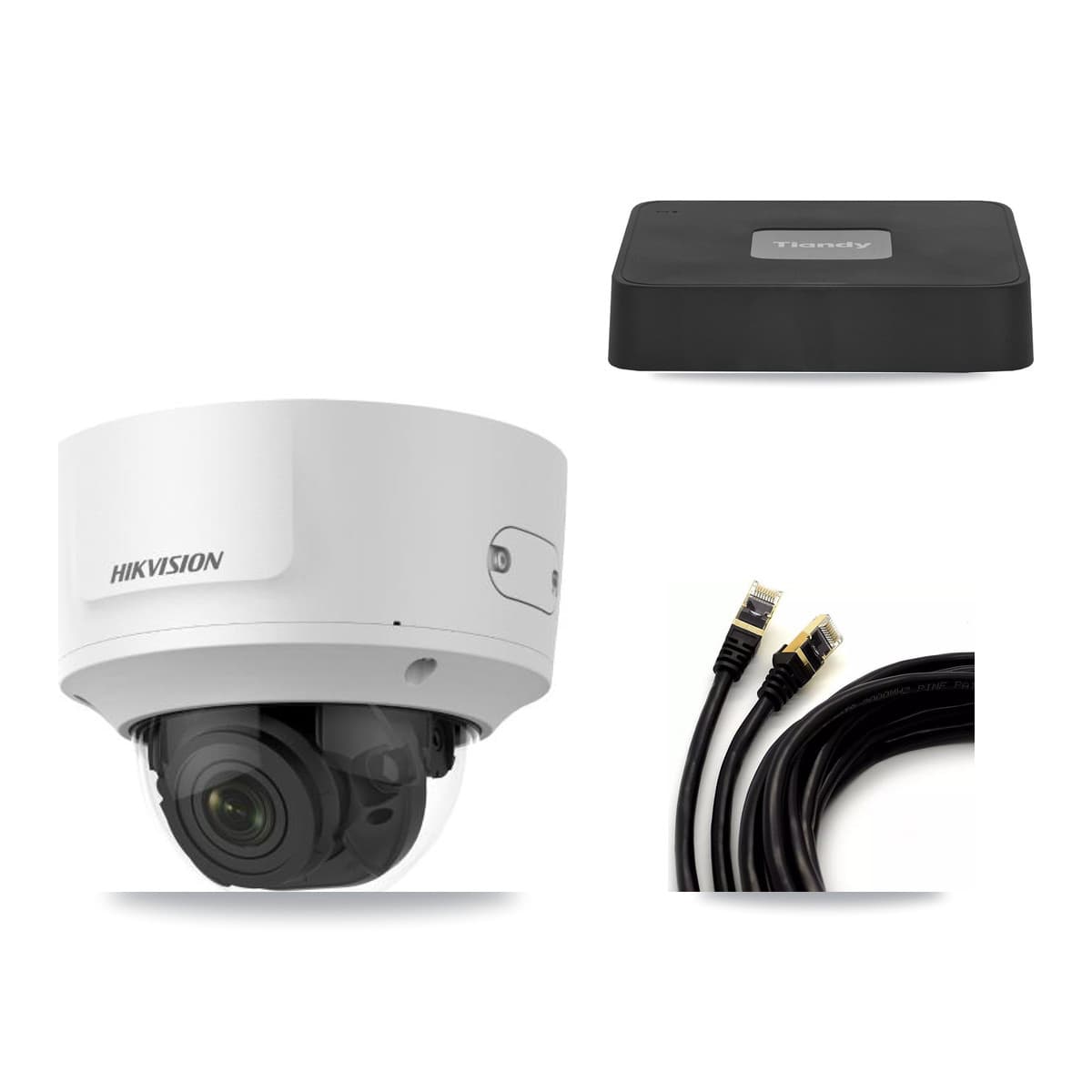 Hikvision & Tiandy 4-Channel 2MP – 5MP CCTV Kit — 2 2MP + 1 5MP Dome Cameras + 3TB Recording