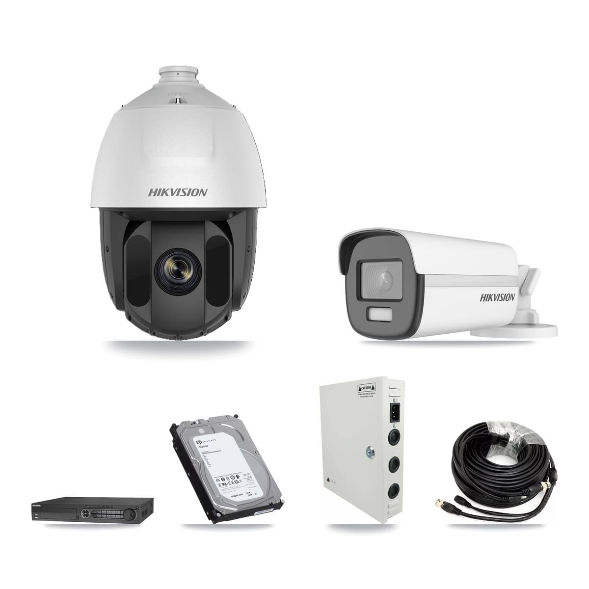 Hikvision 32-Channel 2MP – 4K CCTV Kit — 20 DS-2AE5225TI 2MP PTZ + 9 DS-2CE12UF3T 4K Bullet Cameras + 3× 6TB Recording - Image 1