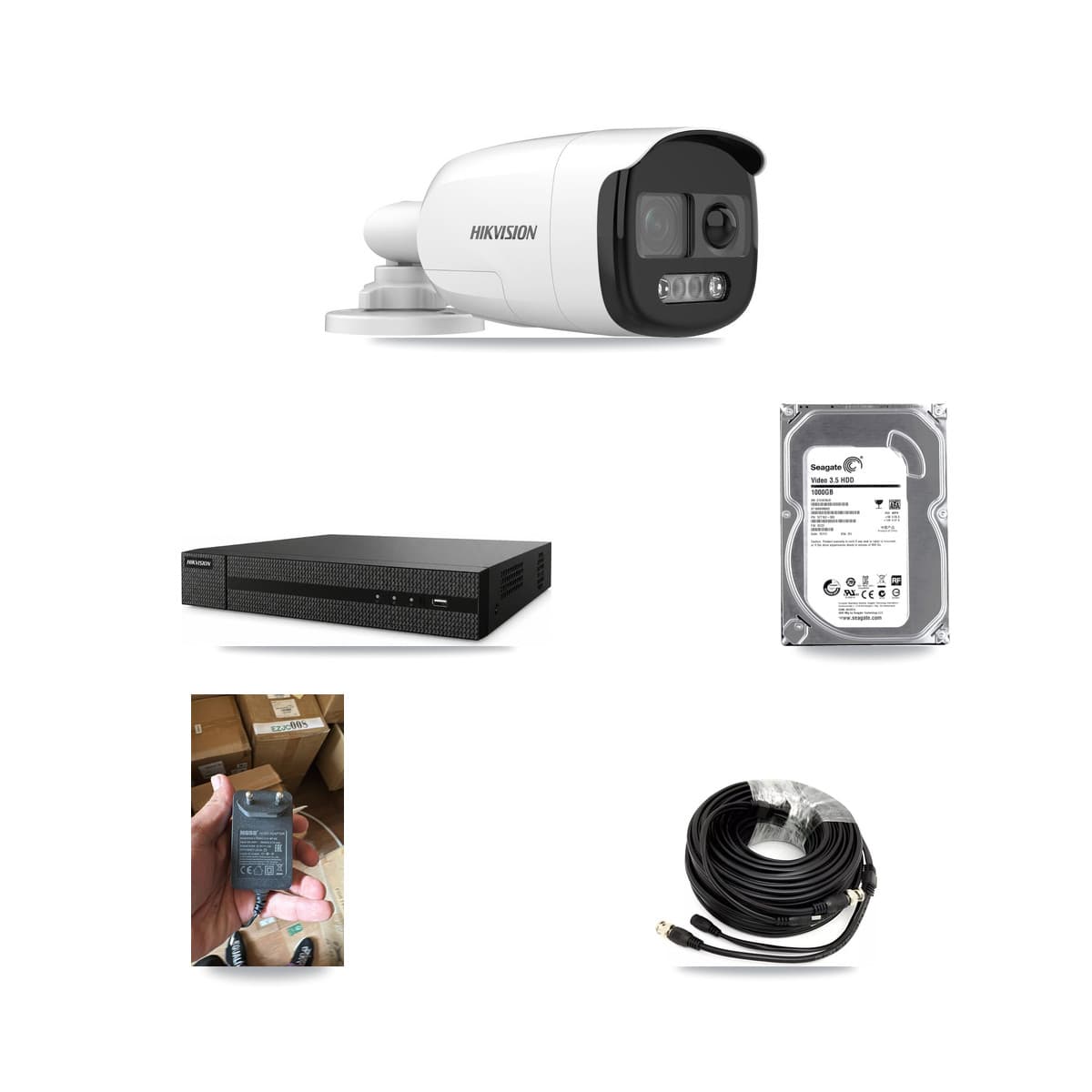 Hikvision 8-Channel 5MP CCTV Kit — 1 DS-2CE12KF3T Bullet Camera + 1TB Recording (DVR-8CH Recorder) - Image 1