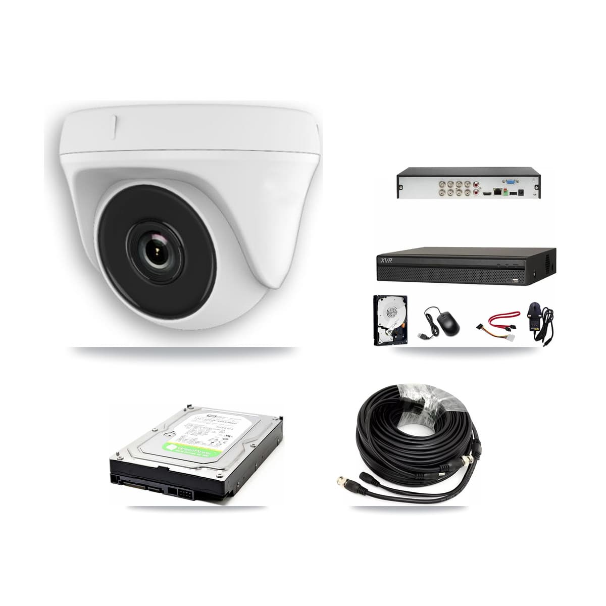 Dahua 8-Channel 2MP CCTV Kit — 2 White Dome Cameras + 1TB Recording (XVR-3108AD Recorder)