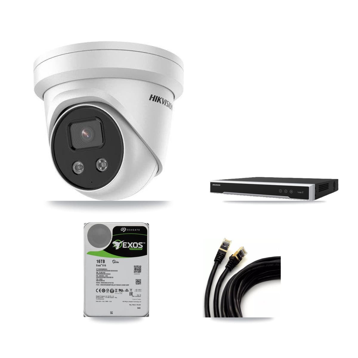 Hikvision 16-Channel 5MP CCTV Kit — 13 Turret Cameras + 16TB Recording (DS-7616NI-M2 Recorder)