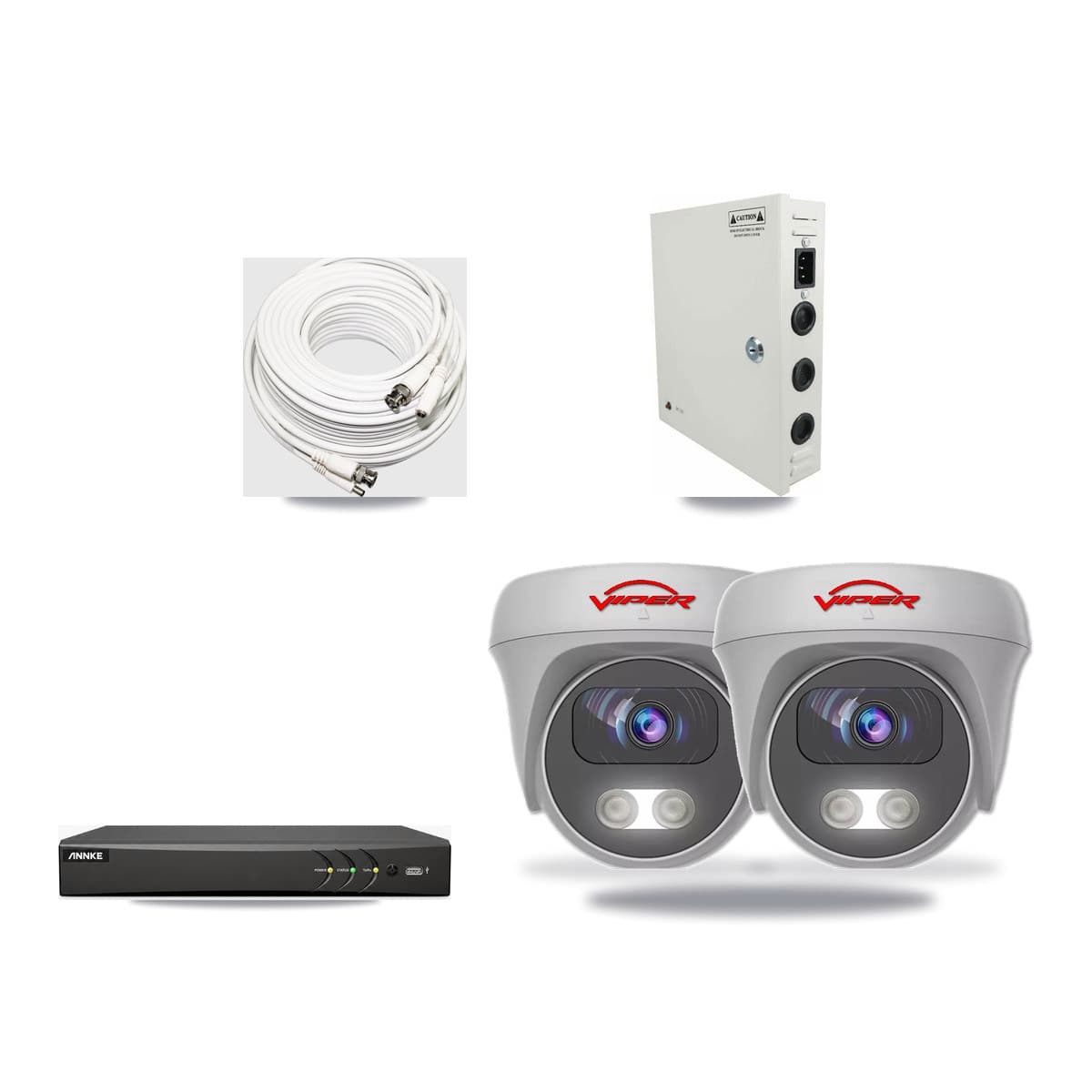 Viper & ANNKE 4-Channel 5MP CCTV Kit — 2 Cameras + 3TB Recording - Image 1