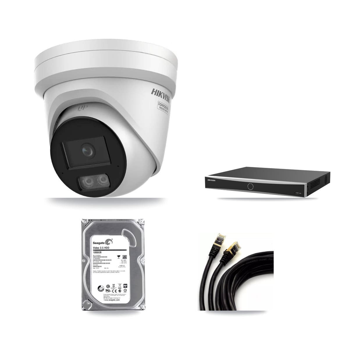 Hikvision 16-Channel 4K CCTV Kit — 1 DS-2CD2387G3 Turret Camera + 1TB Recording - Image 1