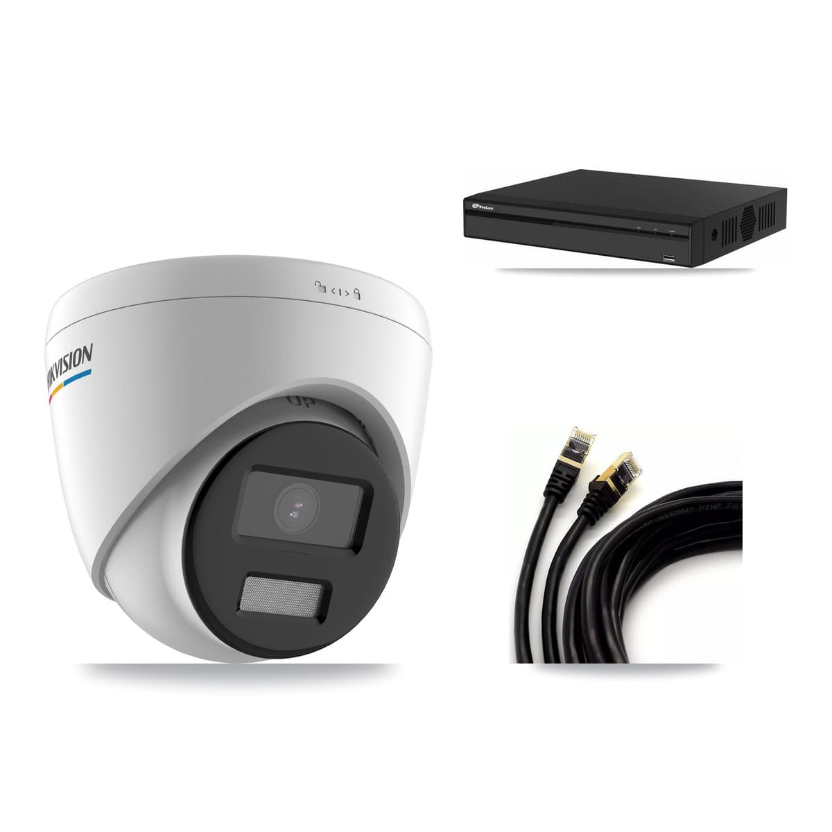 Hikvision & Prolux 4-Channel 2MP CCTV Kit — 4 Turret Cameras + 3TB Recording