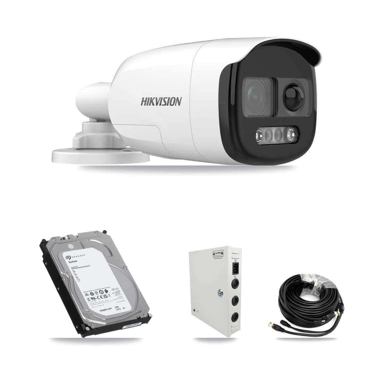Hikvision 32-Channel 5MP CCTV Kit — 16 Bullet Cameras + 2× 6TB Recording