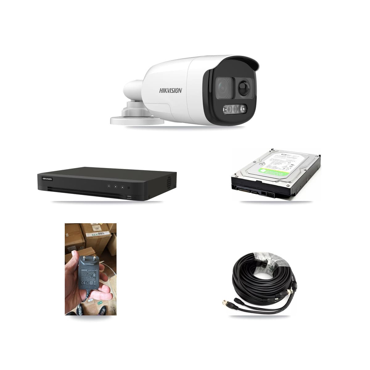 Hikvision 8-Channel 5MP CCTV Kit — 1 DS-2CE12KF3T-PIRXO Bullet Camera + 1TB Recording (IDS-7208HUHI-M1/XT Recorder)