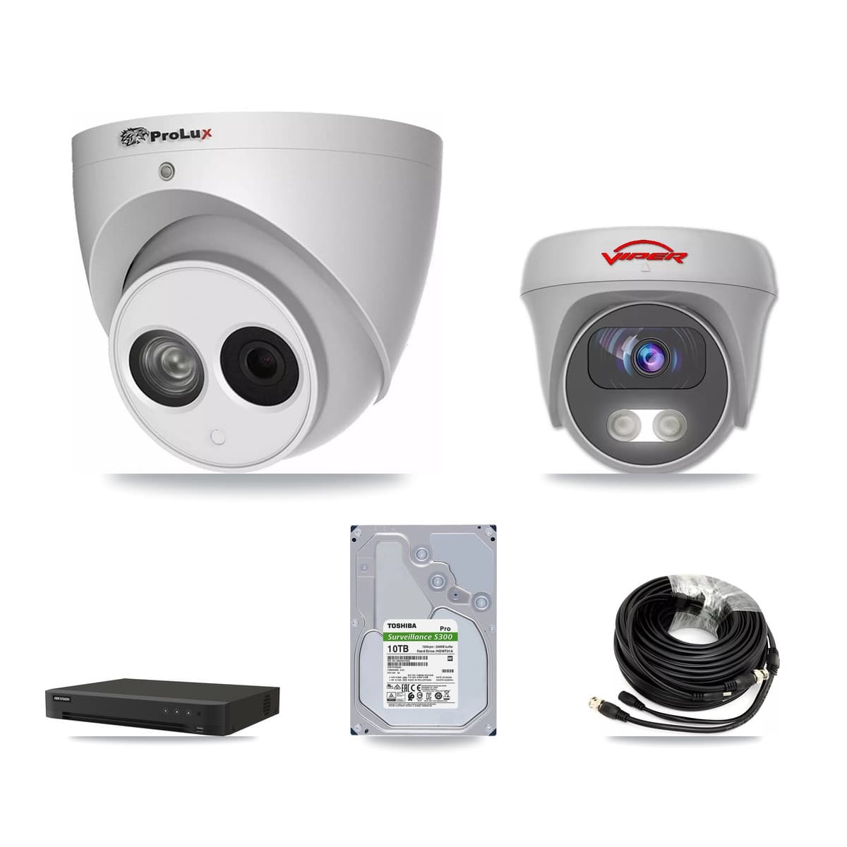 8-Channel 4MP – 5MP CCTV Kit — 5 4MP Turret + 2 5MP Cameras + 10TB Recording - Image 1