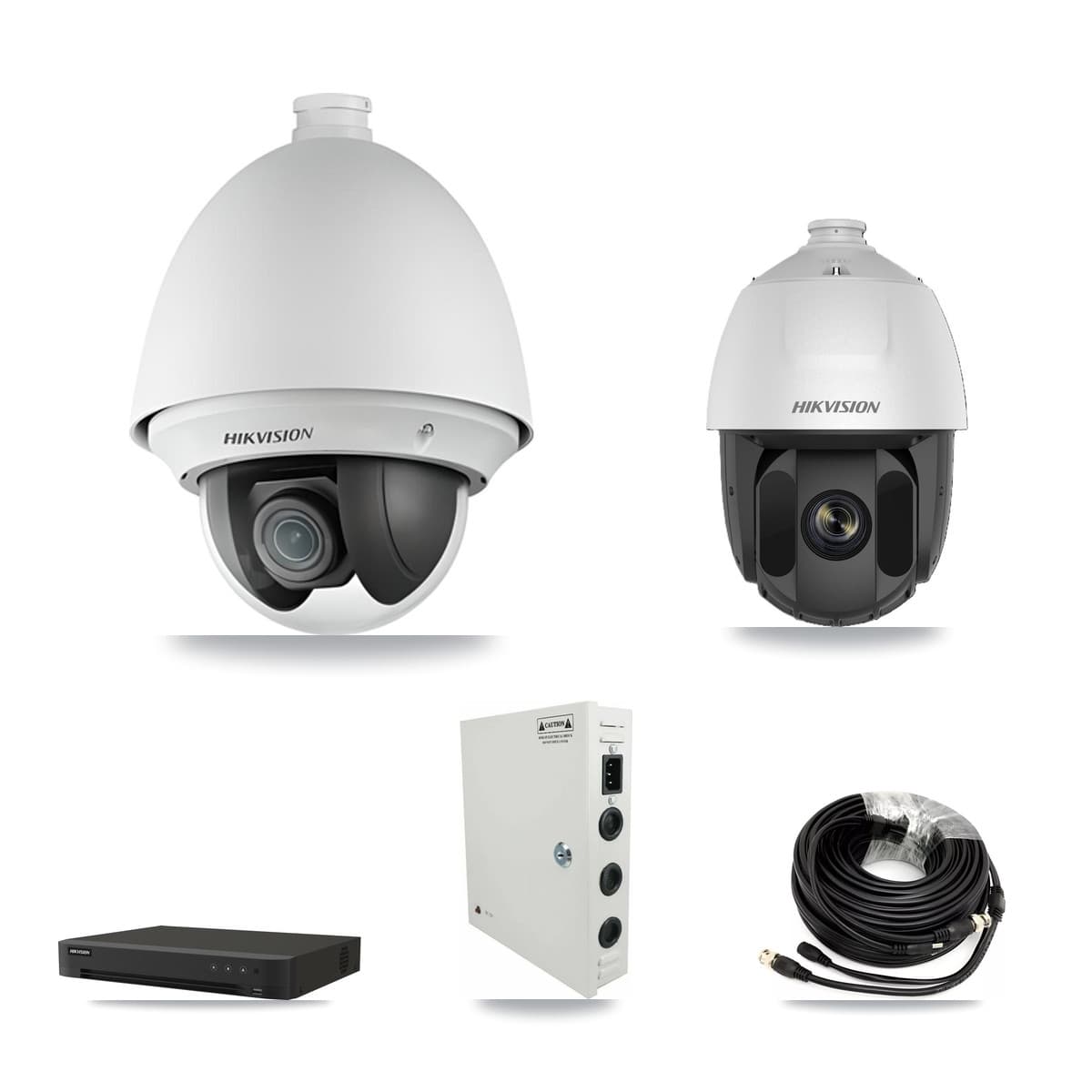 Hikvision 16-Channel 2MP CCTV Kit — 11 DS-2AE4225T + 1 DS-2AE5225TI PTZ Cameras + 8TB Recording (IDS-7216HQHI Recorder)