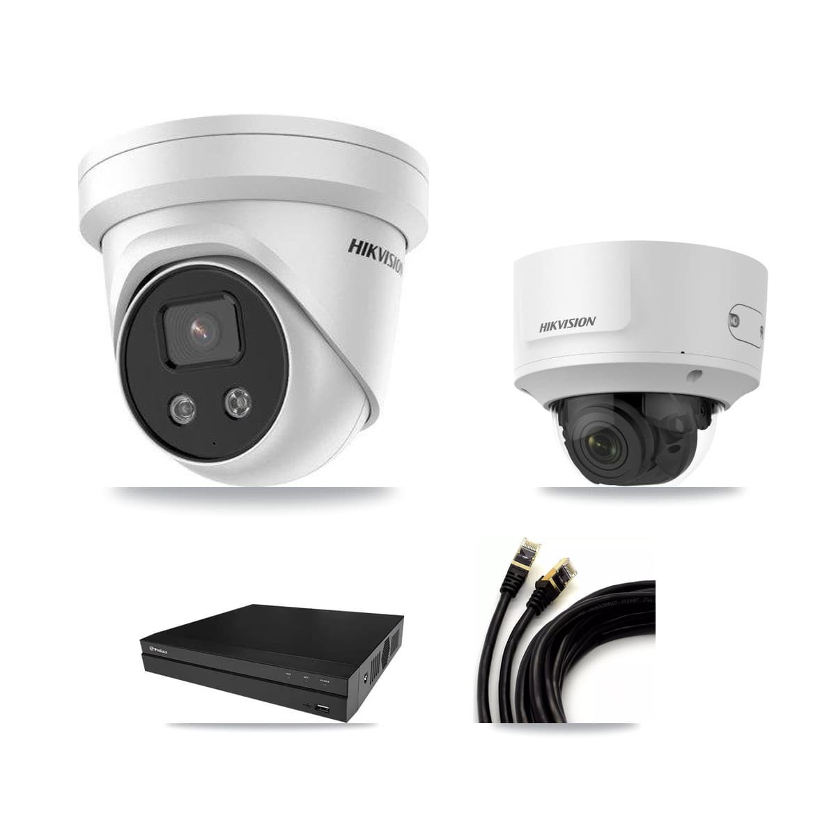 Hikvision & Prolux 8-Channel 2MP – 5MP CCTV Kit — 1 2MP Dome + 5 5MP Turret Cameras + 8TB Recording