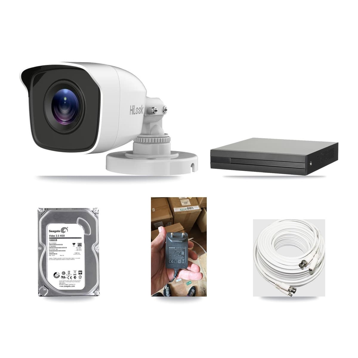 4-channel CCTV kit: 1 camera (1× 4MP Bullet), 1TB hard drive