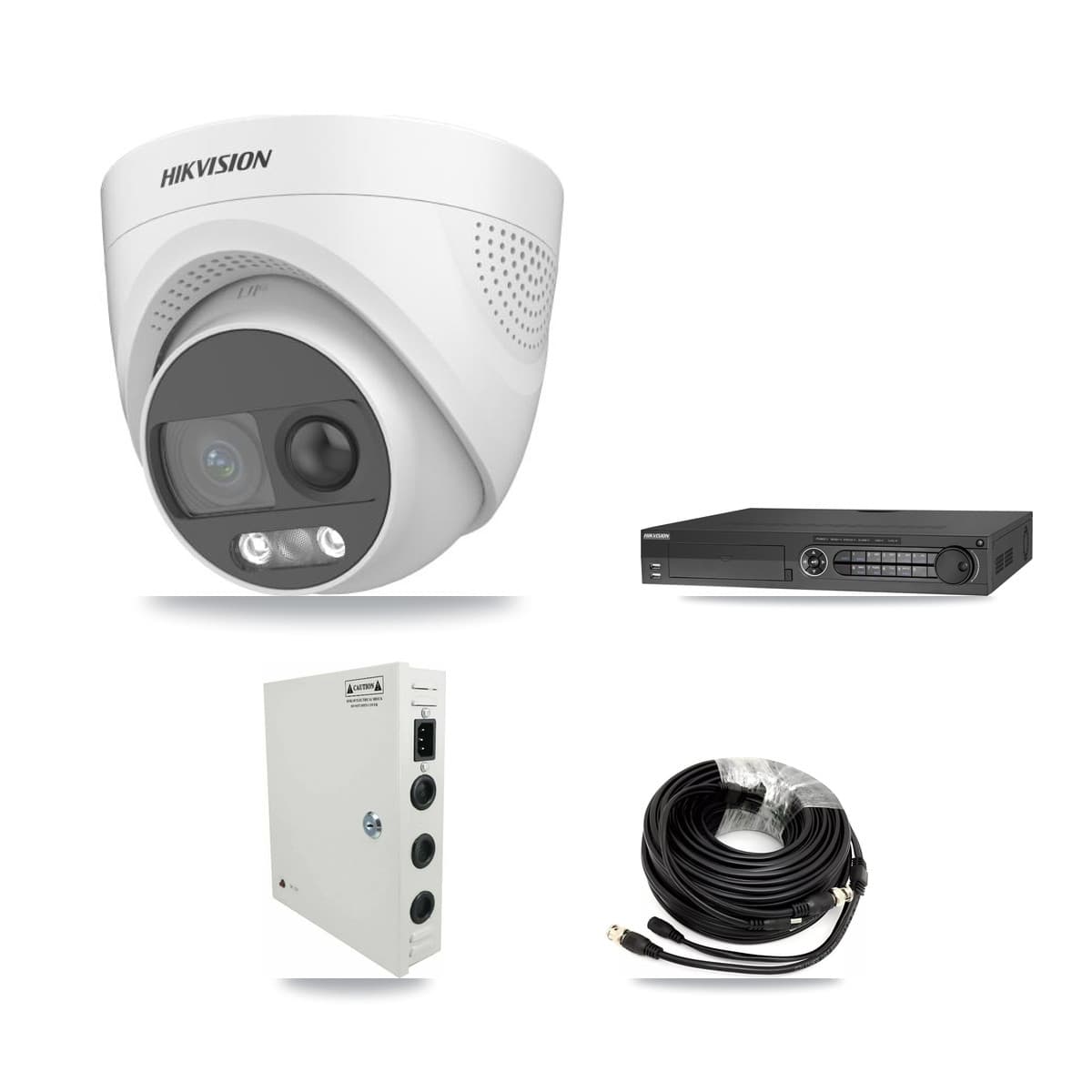 Hikvision 32-Channel 5MP CCTV Kit — 24 DS-2CE72KF3T Turret Cameras + 4× 8TB Recording (IDS-7332HUHI Recorder)