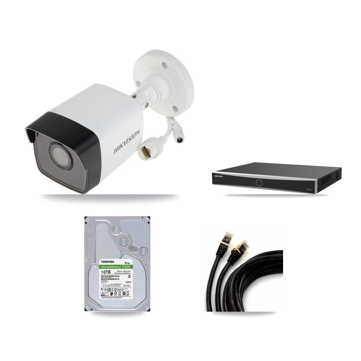 Hikvision 16-Channel 5MP CCTV Kit — 8 Bullet Cameras + 10TB Recording (DS-7616NXI Recorder)