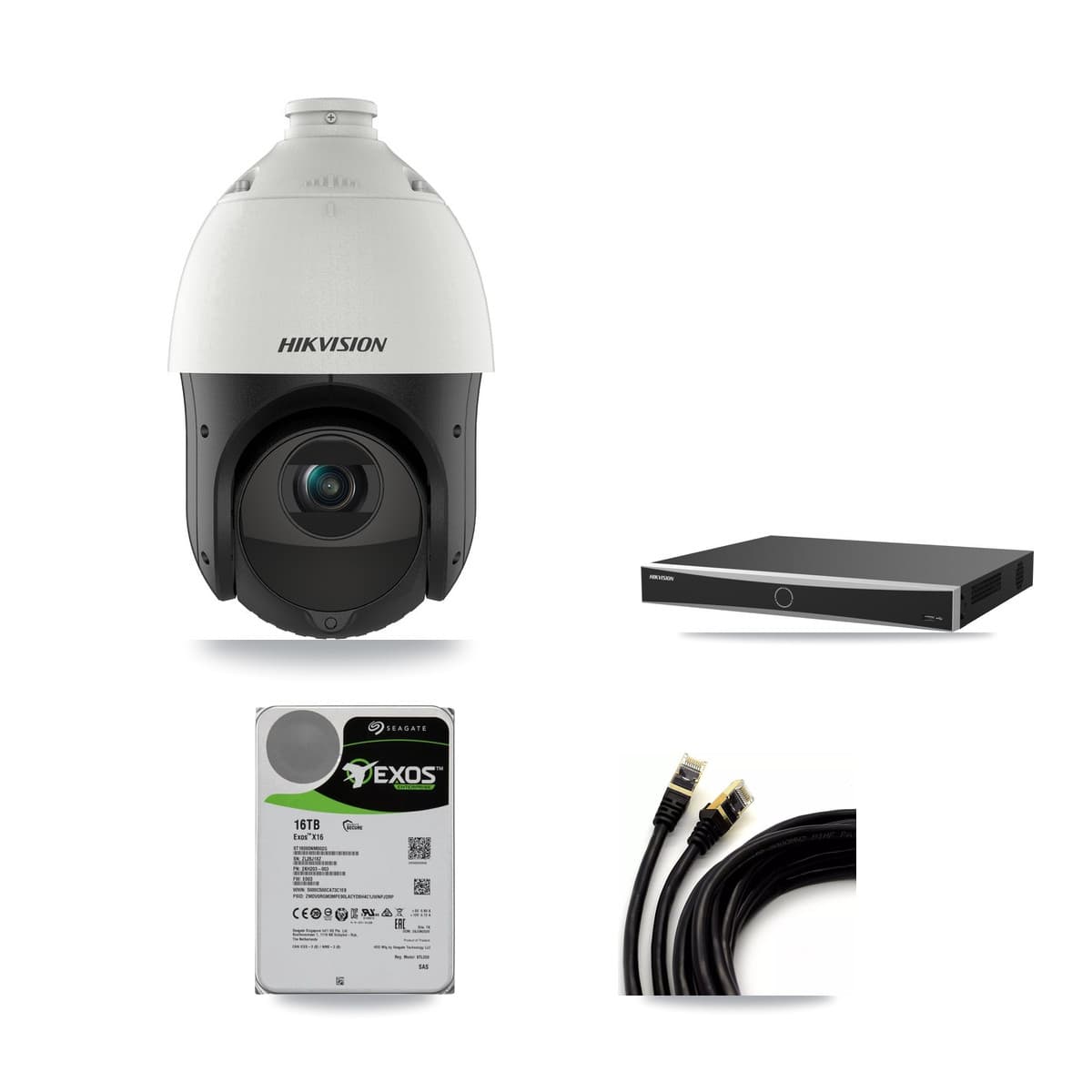 Hikvision 16-Channel 4MP CCTV Kit — 13 PTZ Cameras + 16TB Recording (DS-7616NXI Recorder) - Image 1