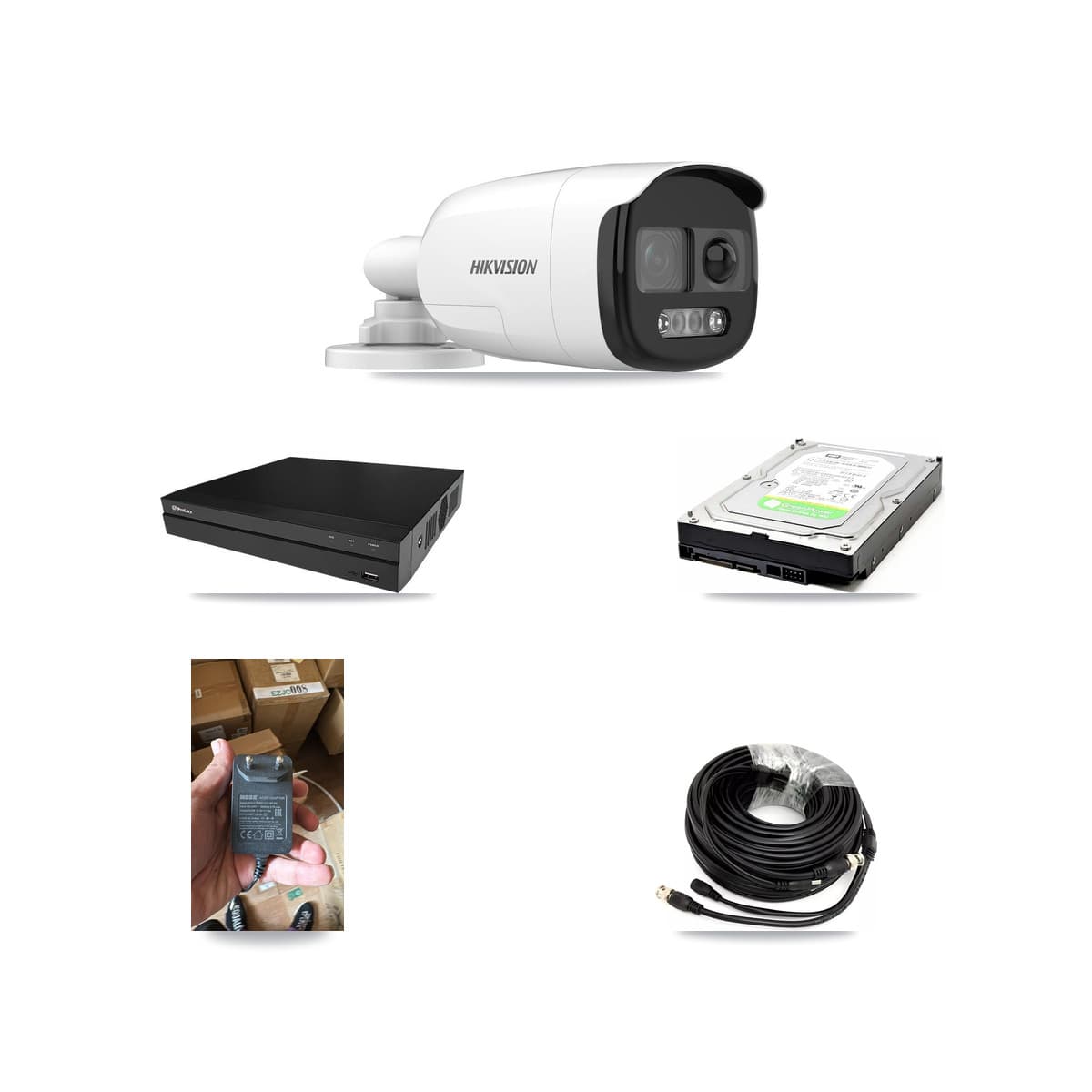 Hikvision & Prolux 8-Channel 5MP CCTV Kit — 1 DS-2CE12KF3T Bullet Camera + 1TB Recording (PXD-5208AN Recorder)
