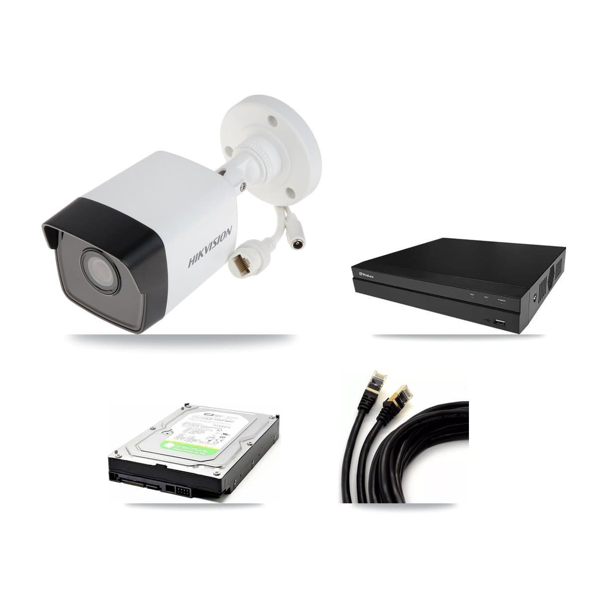 Hikvision & Prolux 8-Channel 5MP CCTV Kit — 1 DS-2CD1053G0 Bullet Camera + 1TB Recording