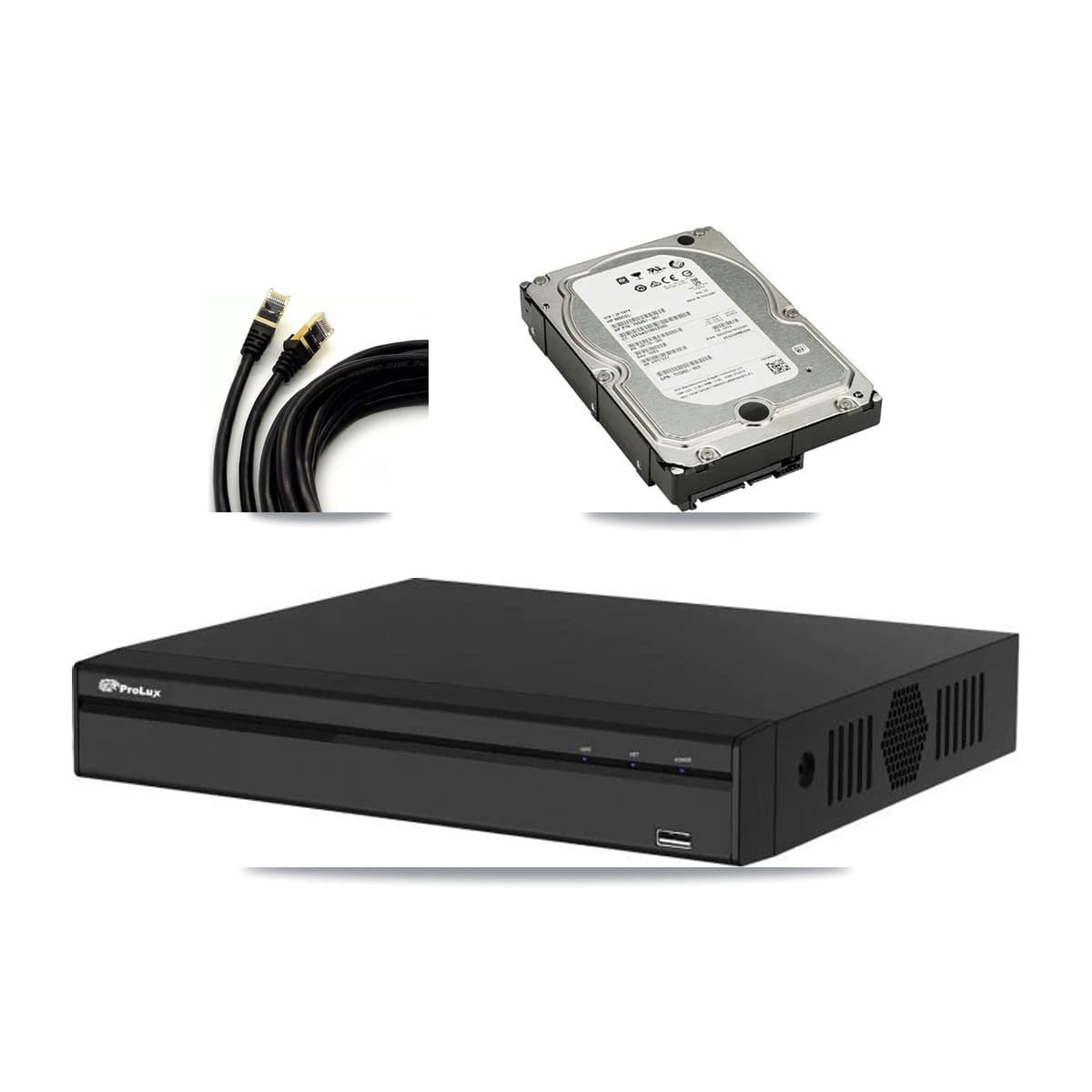 Prolux 4-channel CCTV kit: 4 cameras (4× 5MP Dome), 5TB hard drive