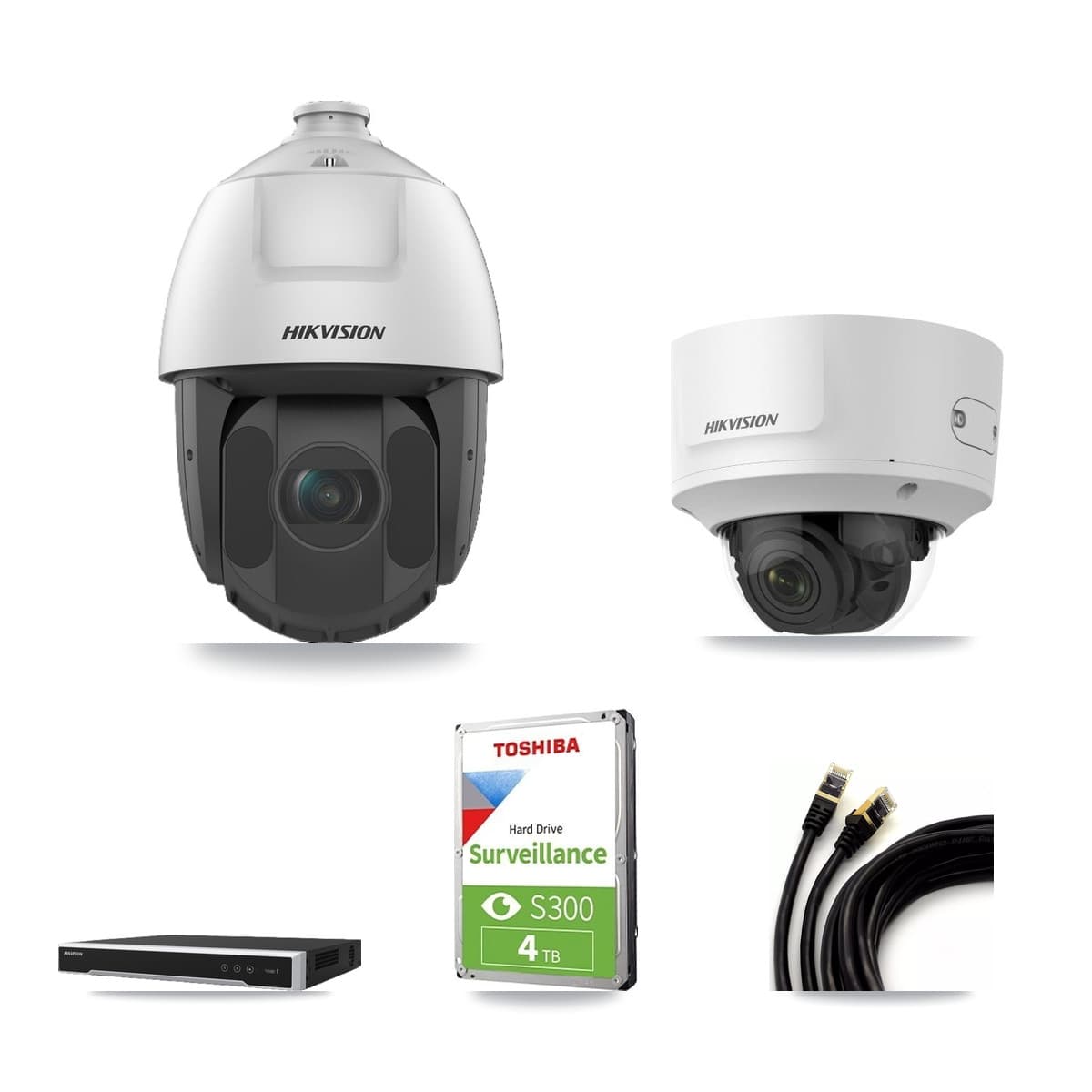 Hikvision 16-Channel 2MP CCTV Kit — 1 Dome + 5 PTZ Cameras + 4TB Recording