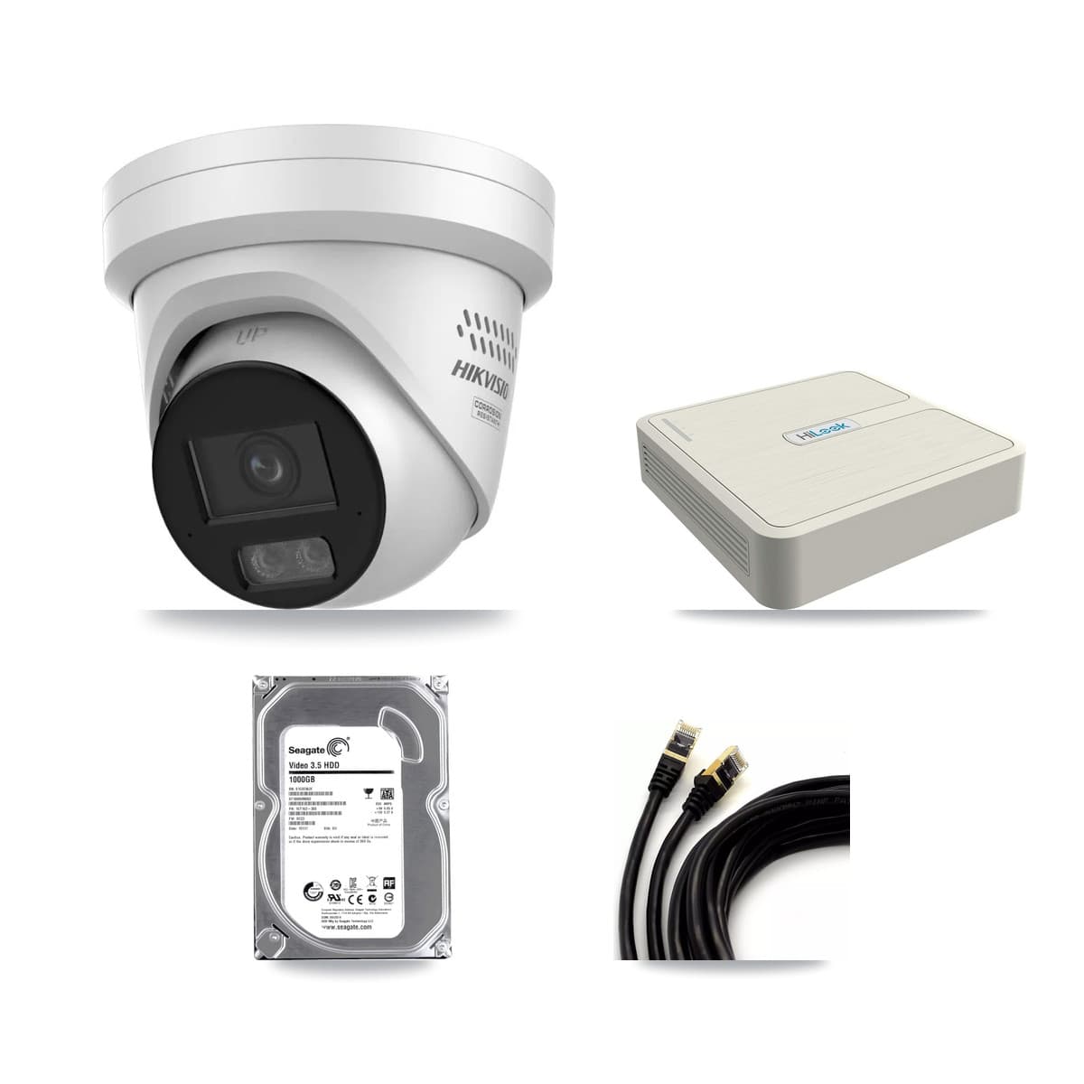 HiLook 8-Channel 4MP CCTV Kit — 1 Turret Camera + 1TB Recording (NVR-108H-D Recorder) - Image 1