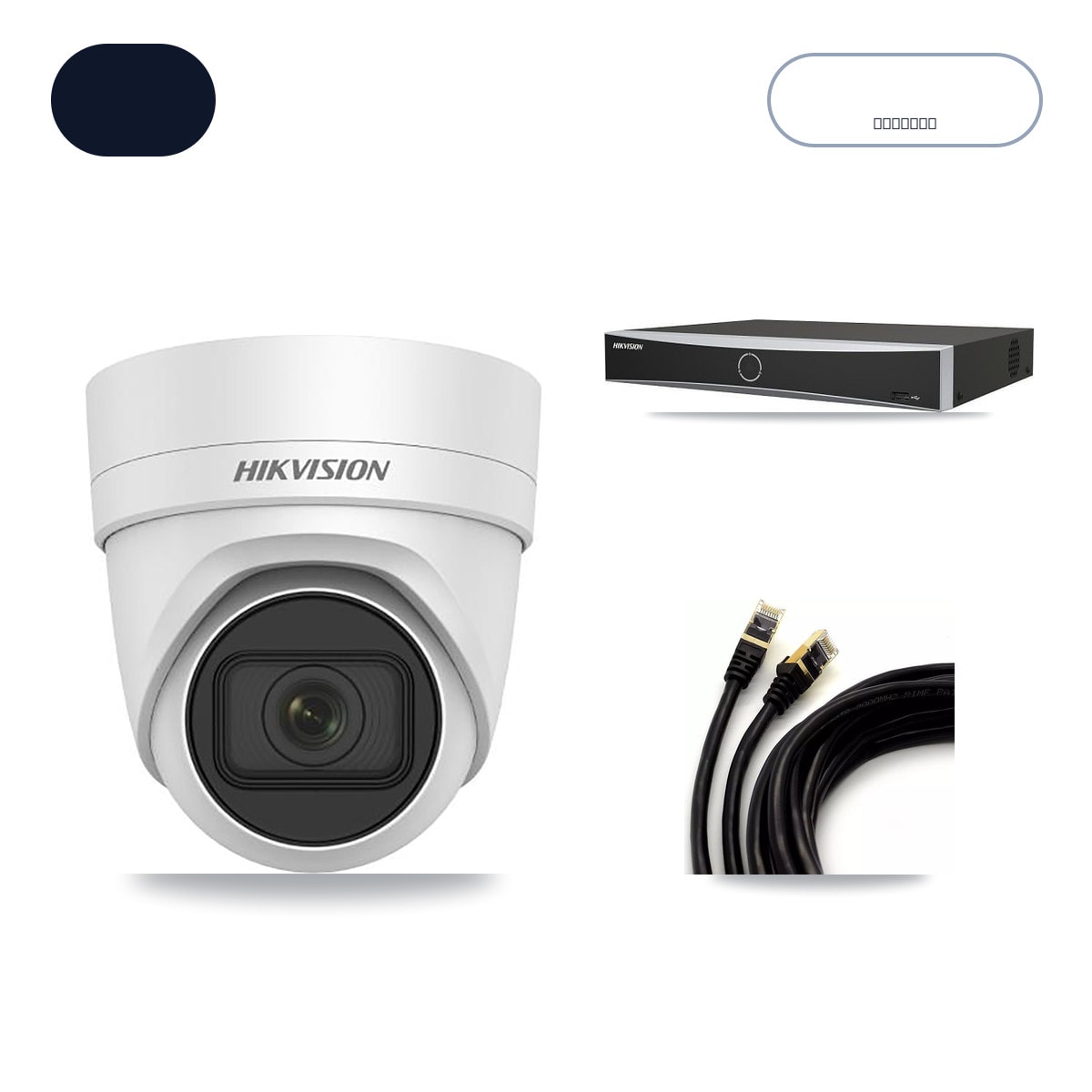 Hikvision DS-7604NXI-K1/4P 4-Channel NVR CCTV Kit — 1× DS-2CD2H83G0-IZS-2.8-12MM 4K Camera + 3TB HDD